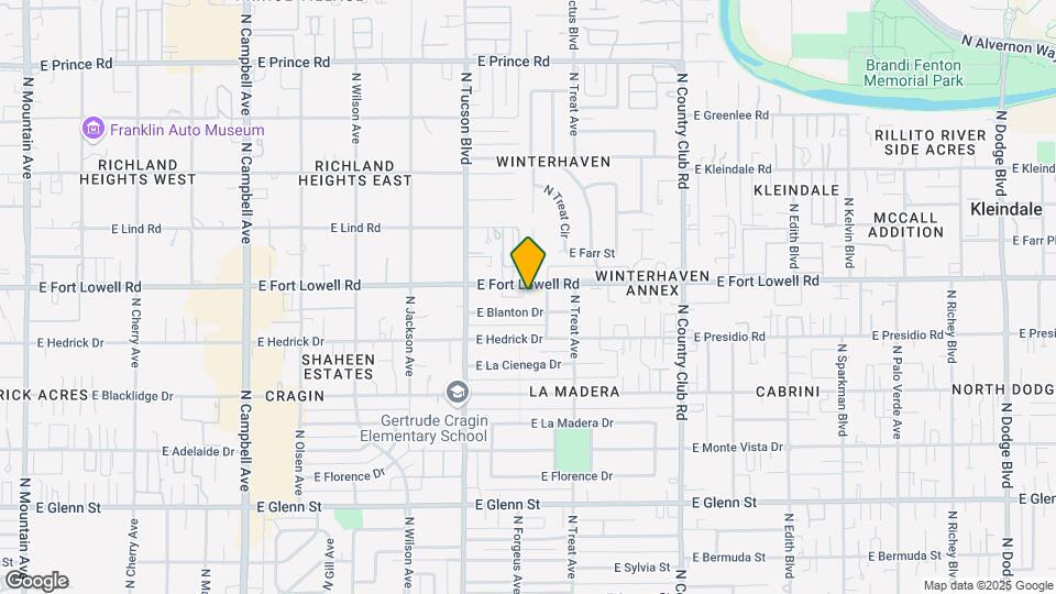 2600 E Fort Lowell Rd Map and Location Details