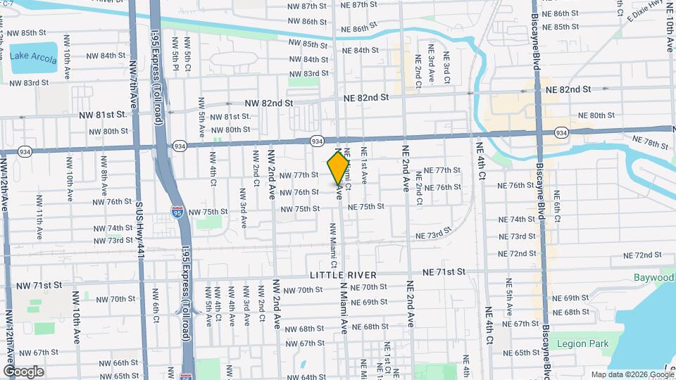 7606 N Miami Ave Map and Location Details
