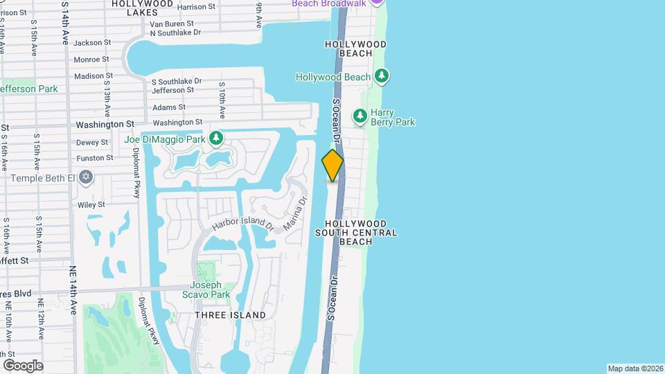 1500 S Ocean Dr, Unit 4K Map and Location Details
