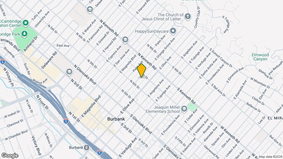 626 E Orange Grove Ave Map and Location Details