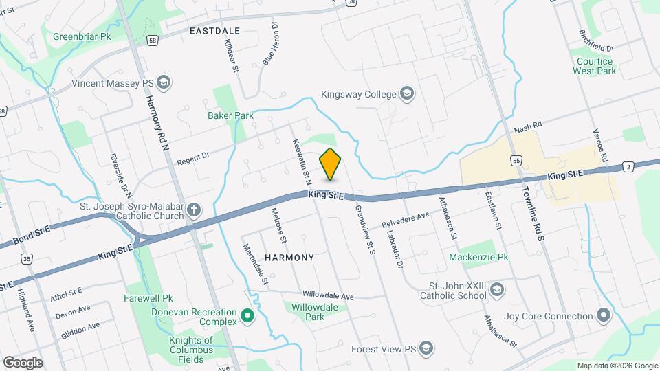 1052 King St E Map and Location Details