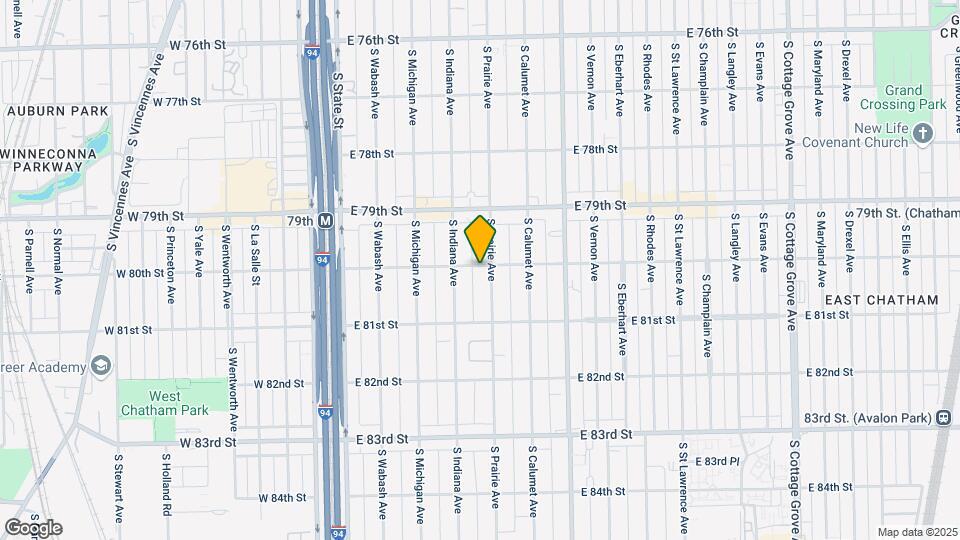 8000 S Prairie Ave Map and Location Details