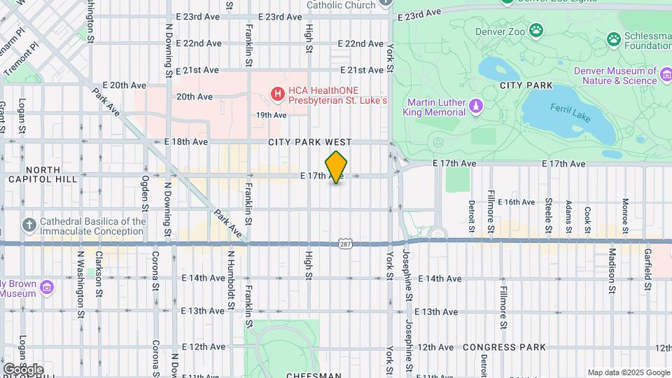 1650 Race St Map and Location Details