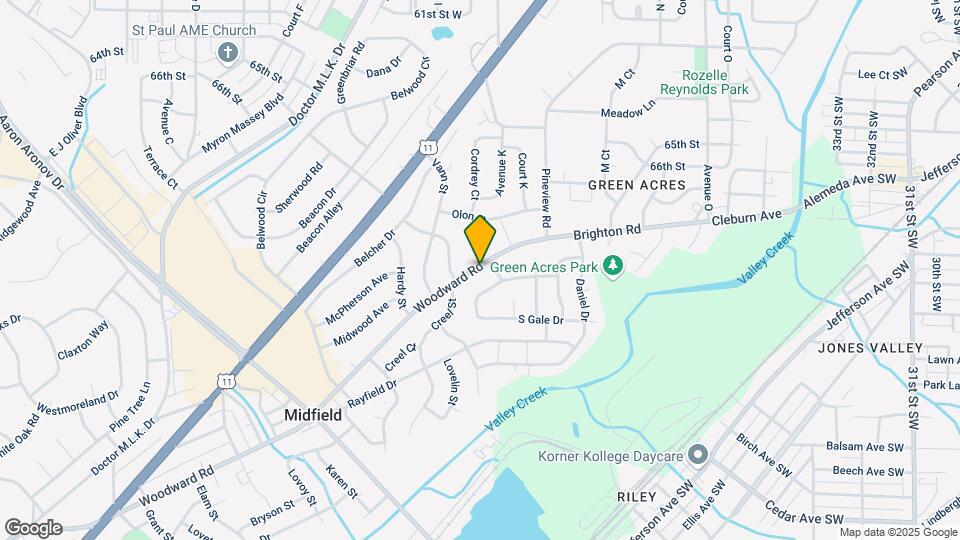 1205 Woodward Rd Map and Location Details