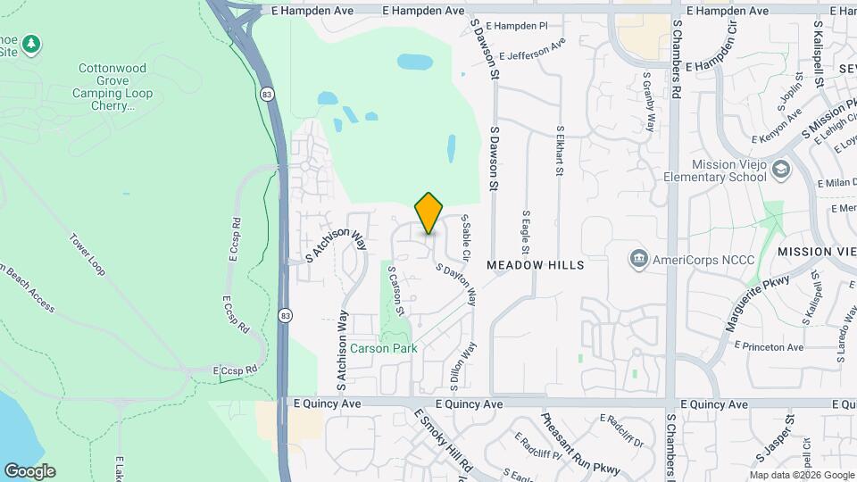 3995 S Dillon Way Map and Location Details