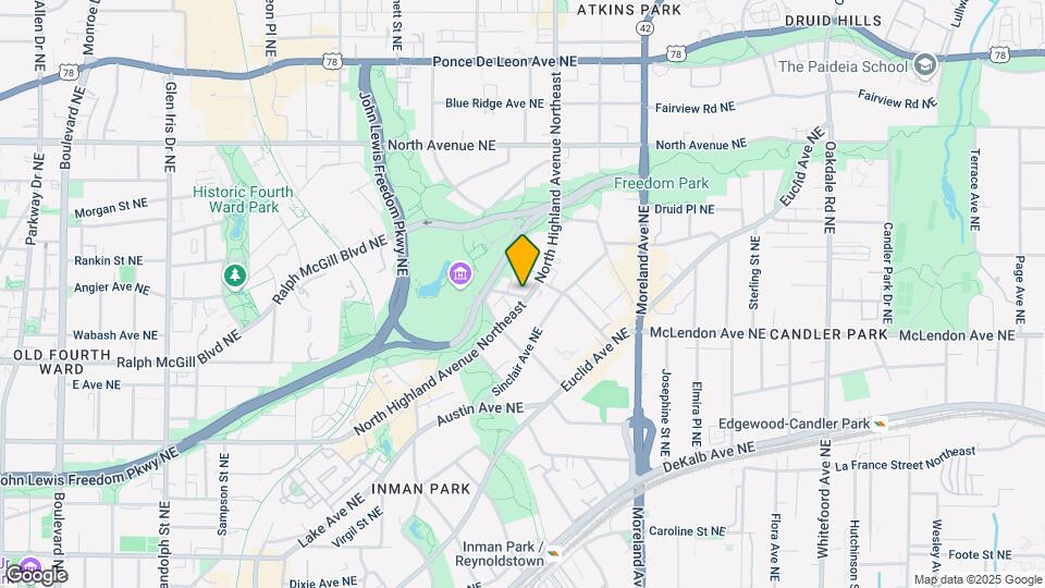 450 North Highland Avenue Northeast Map and Location Details