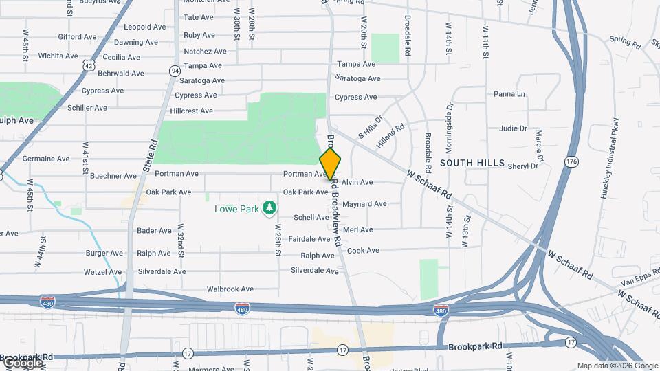 4760 Broadview Rd, Unit Upstairs Map and Location Details