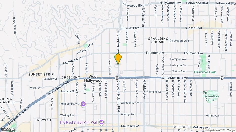 1219 N Crescent Heights Blvd Map and Location Details