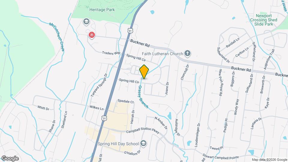 2130 Spring Hill Cir Mapa y Detalles de la Ubicación