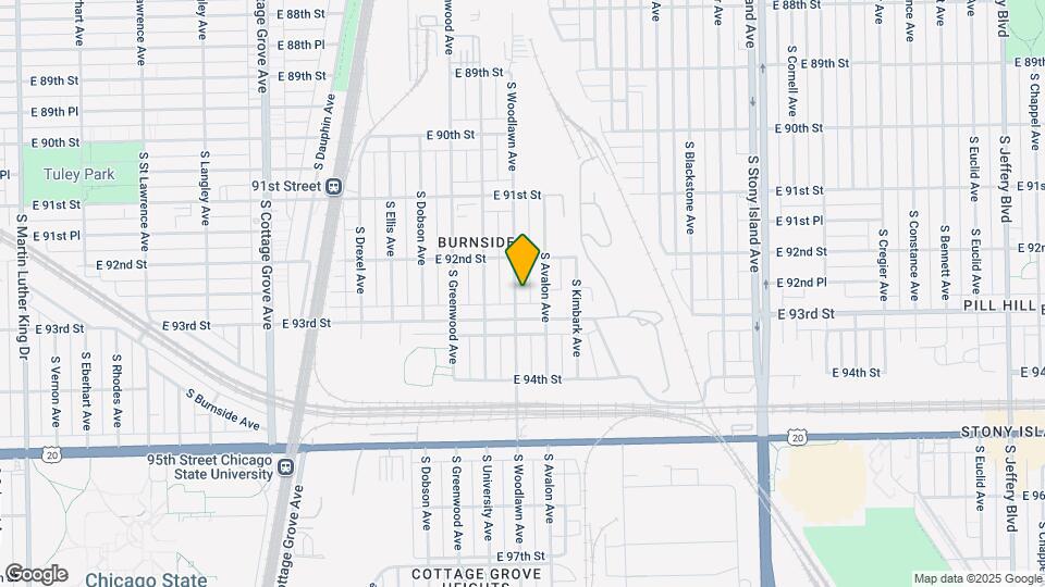 9233 S Woodlawn Ave-Unit -apt 2 Map and Location Details