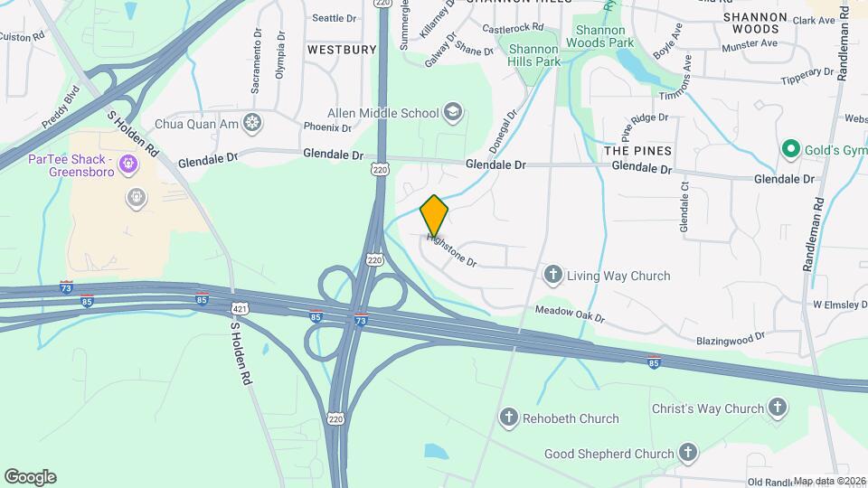 1107 Highstone Dr Map and Location Details