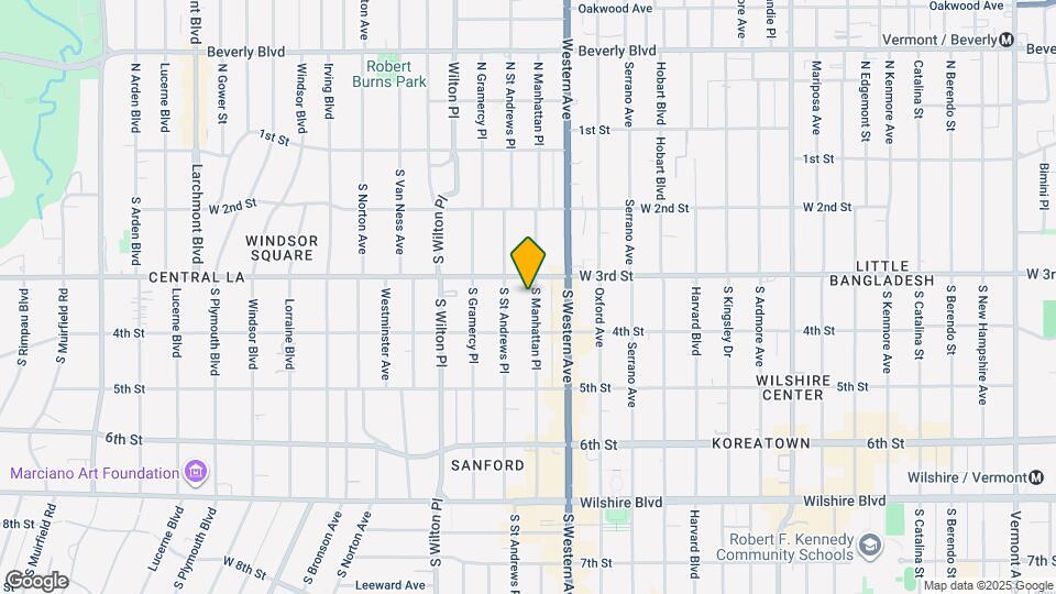 329 S Manhattan Pl Map and Location Details