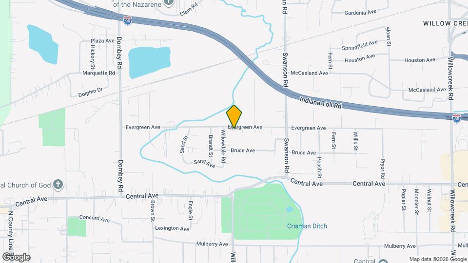 5519 Evergreen Ave Map and Location Details