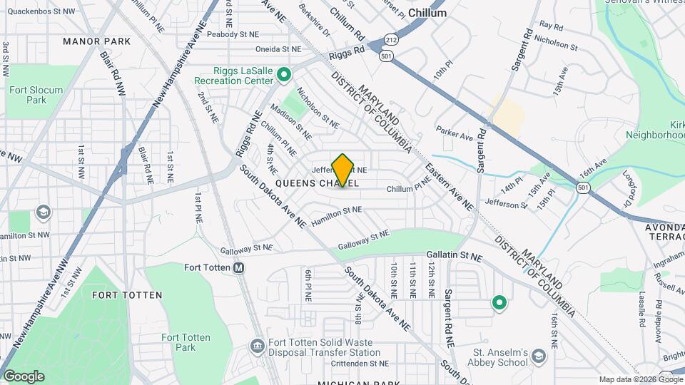 5338 Chillum Pl NE Map and Location Details