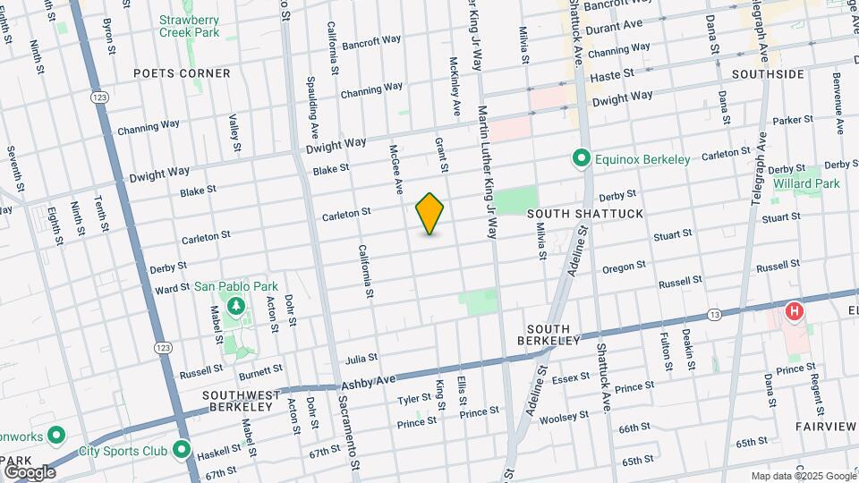 1725 Ward St Map and Location Details