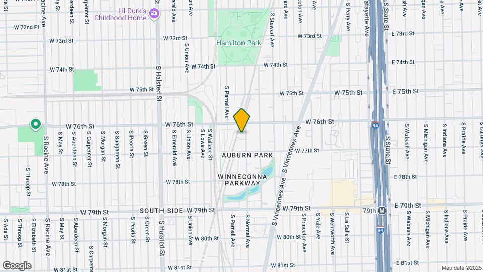 7624 S Normal Ave, Unit 1st Floor Map and Location Details