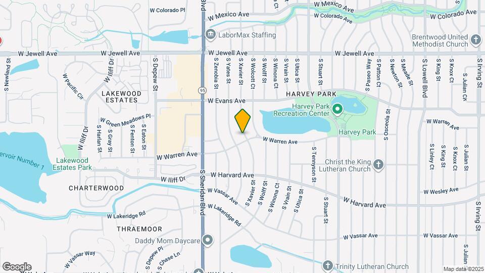 2189 S Xavier St Map and Location Details