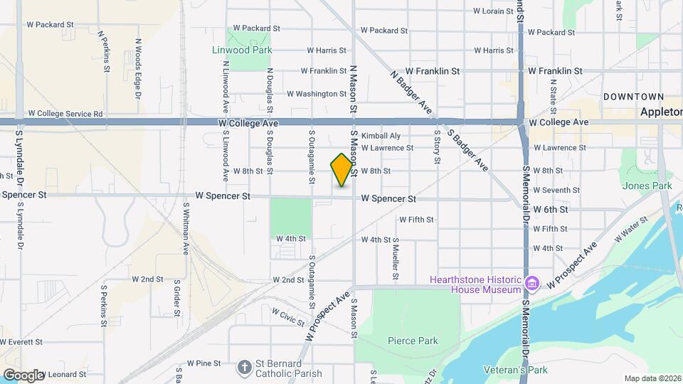 1318 W Spencer St Map and Location Details