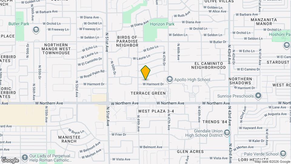 4832 W Harmont Dr Map and Location Details