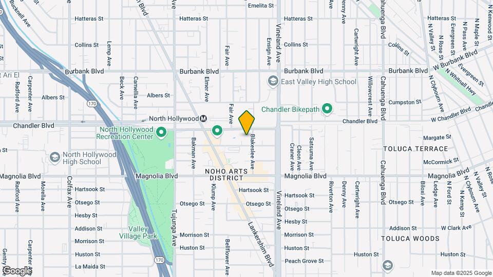 11120 Chandler Blvd Mapa y Detalles de la Ubicación