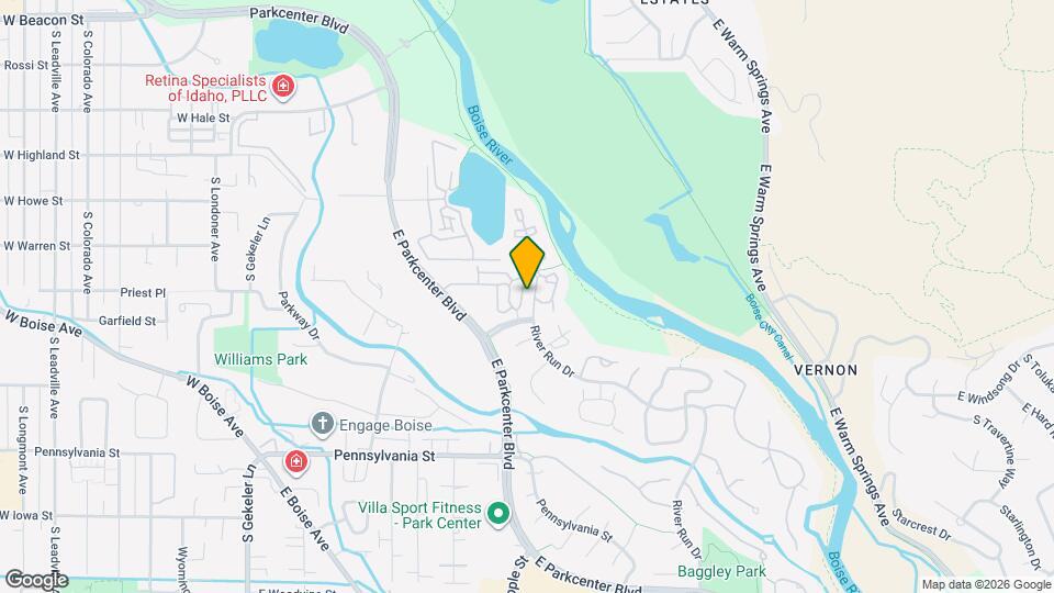 834 E Riverpark Ln Map and Location Details