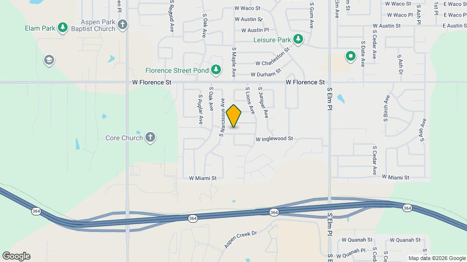 1400 W Inglewood St Map and Location Details