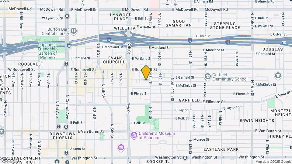 809 E Garfield St Map and Location Details