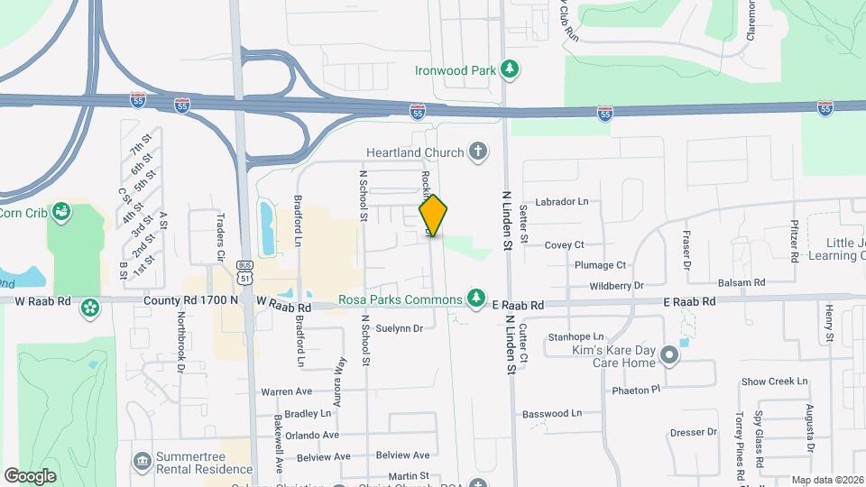 1708 Rockingham Dr Mapa y Detalles de la Ubicación