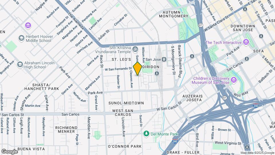 145 Sunol St Map and Location Details