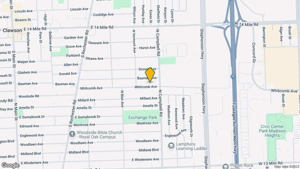 1525 Whitcomb Ave Map and Location Details