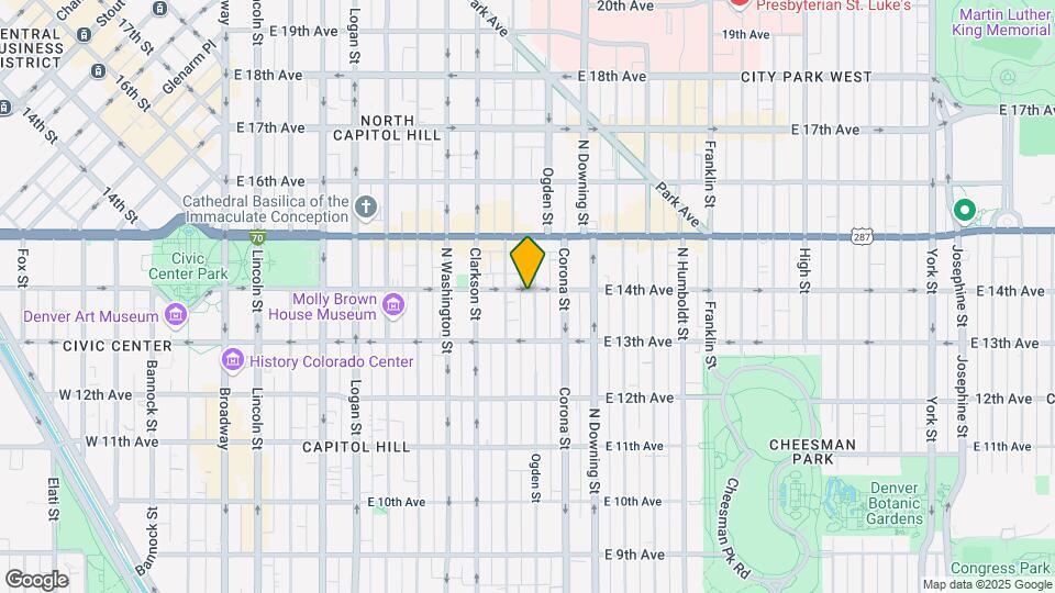 1369 North Ogden Street, Unit Apt. 1 Map and Location Details