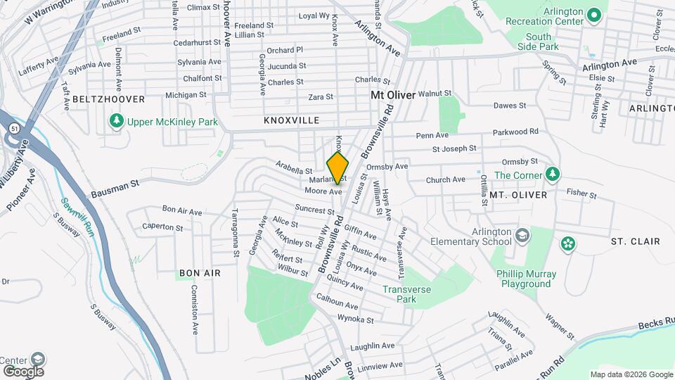 201 Moore Ave Map and Location Details