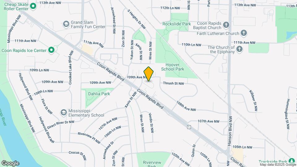 109th Place Apartments Map and Location Details