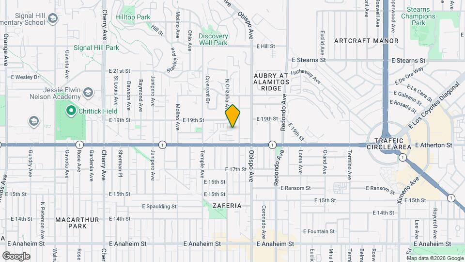 1876 N Orizaba Ave Map and Location Details