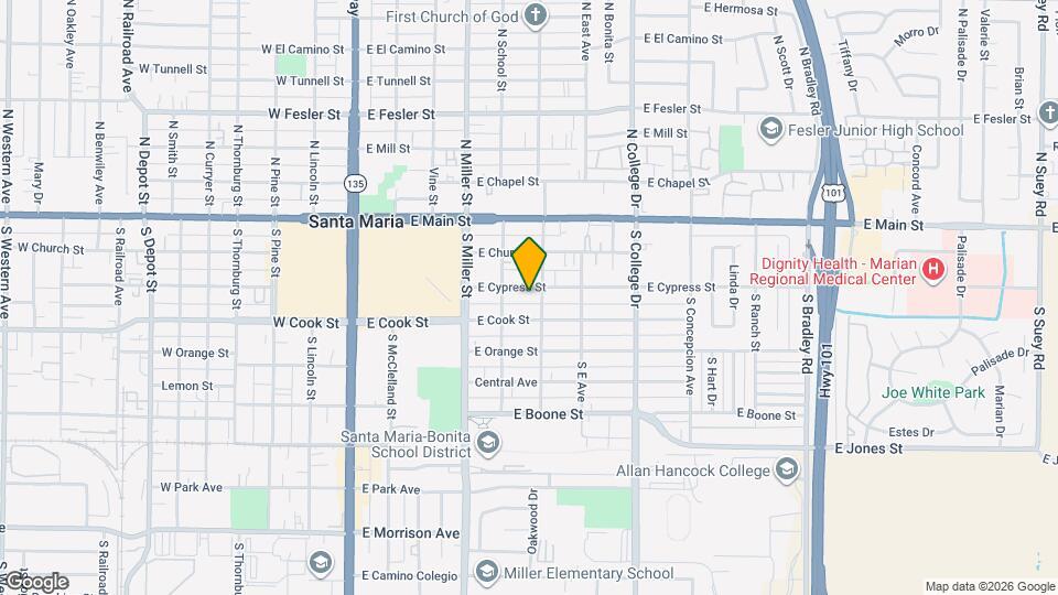 520 E Cypress St Map and Location Details