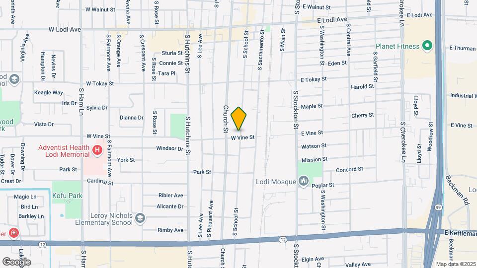845 S School St Map and Location Details