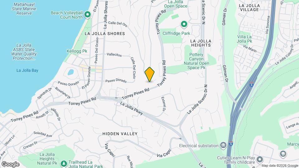 2622 Torrey Pines Rd Map and Location Details