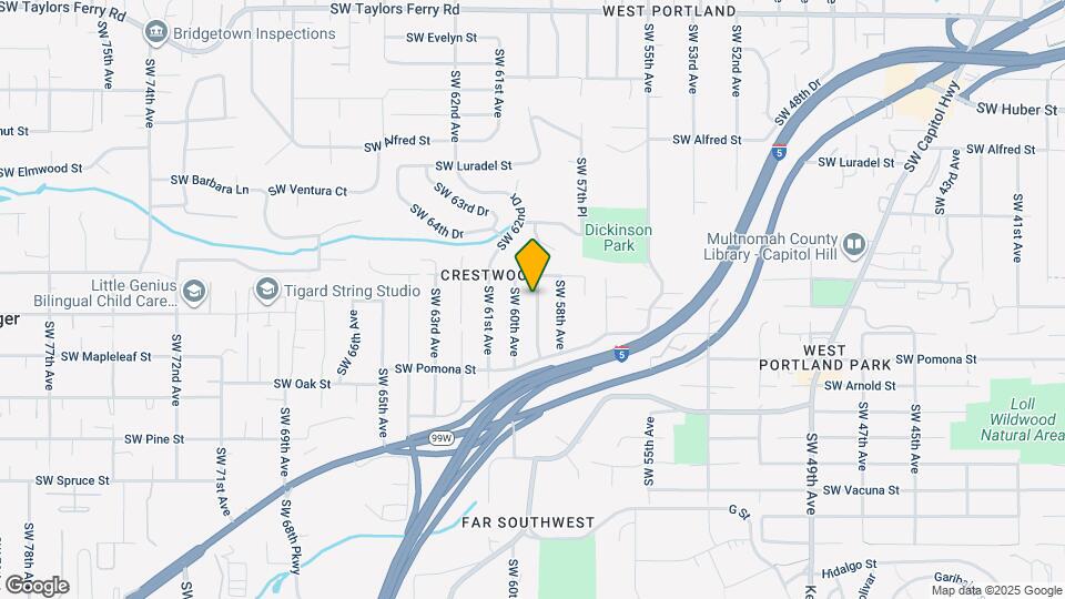 10847 SW 59th Ave Map and Location Details