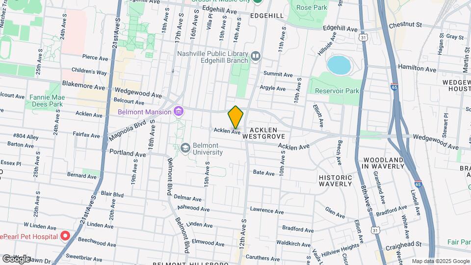 1305 Acklen Ave Map and Location Details