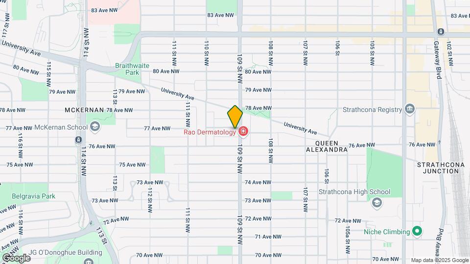 10907 77 Av NW Map and Location Details