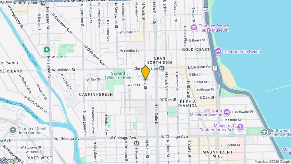 1109 N Wells St Map and Location Details