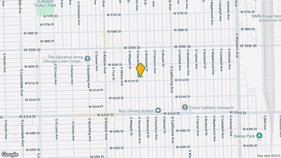 6057 S Sacramento Ave Map and Location Details