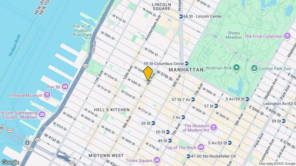 400 W 55th St Map and Location Details