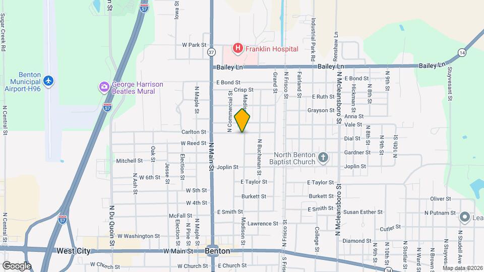 208 E Reed St Map and Location Details