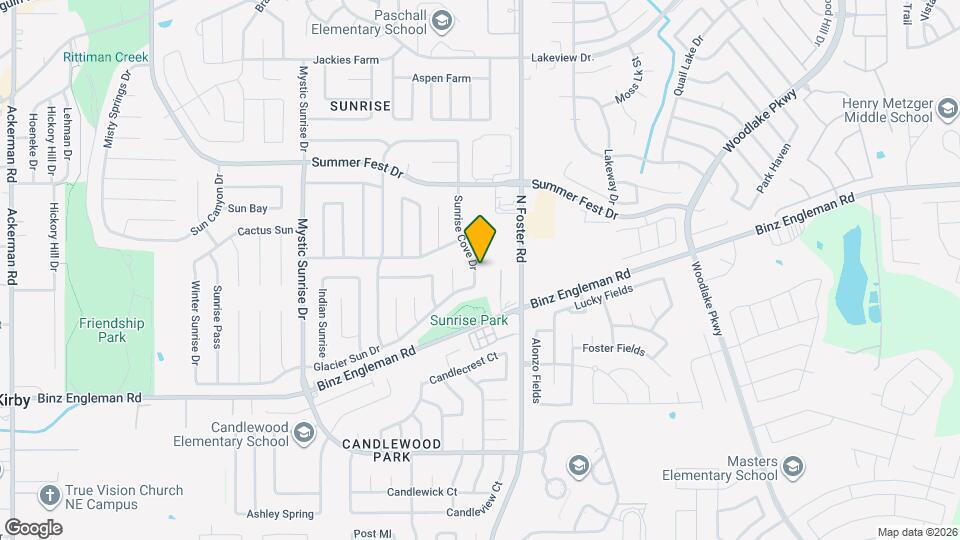 4018 Sunrise Cove Dr Map and Location Details