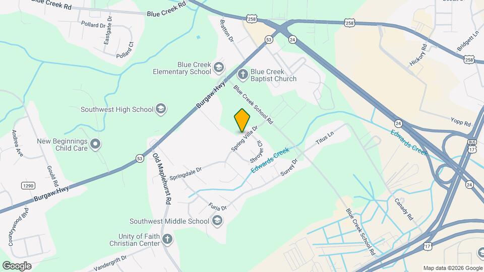 1035 Spring Villa Dr Map and Location Details