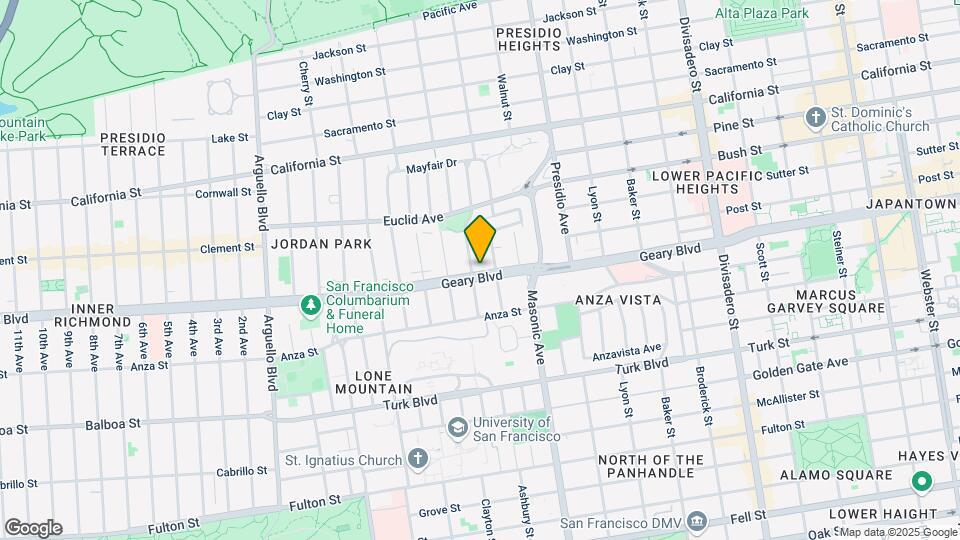 2882-2886 Geary Blvd Map and Location Details