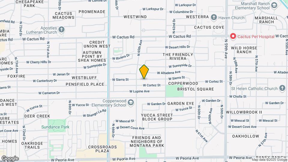 6419 W Sierra St Map and Location Details