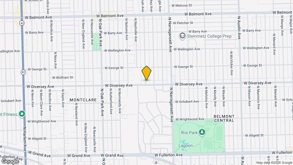 6524 W Diversey Ave Map and Location Details