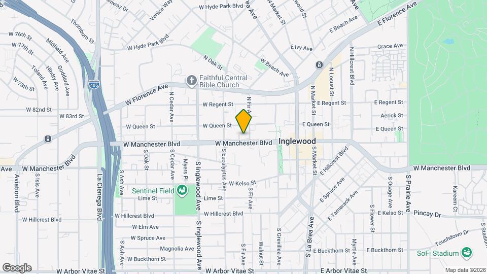 213 W Manchester Blvd Map and Location Details